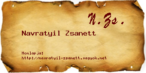 Navratyil Zsanett névjegykártya